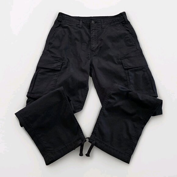 American Eagle Cargo Pants Mens 30x30/27 Black Flex Lived-In Utility Tech Casual - Picture 9 of 16